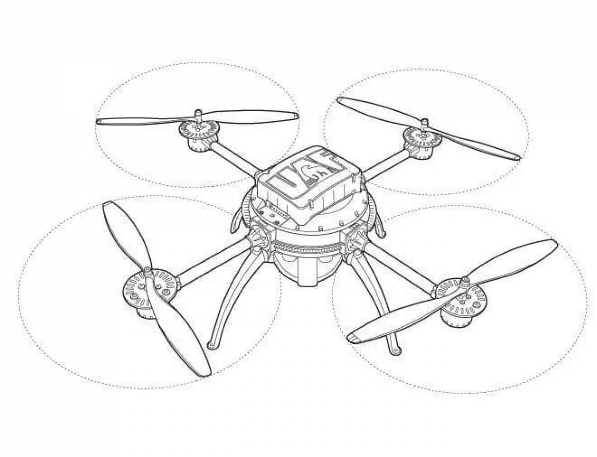 Нарисовать квадрокоптер карандашом