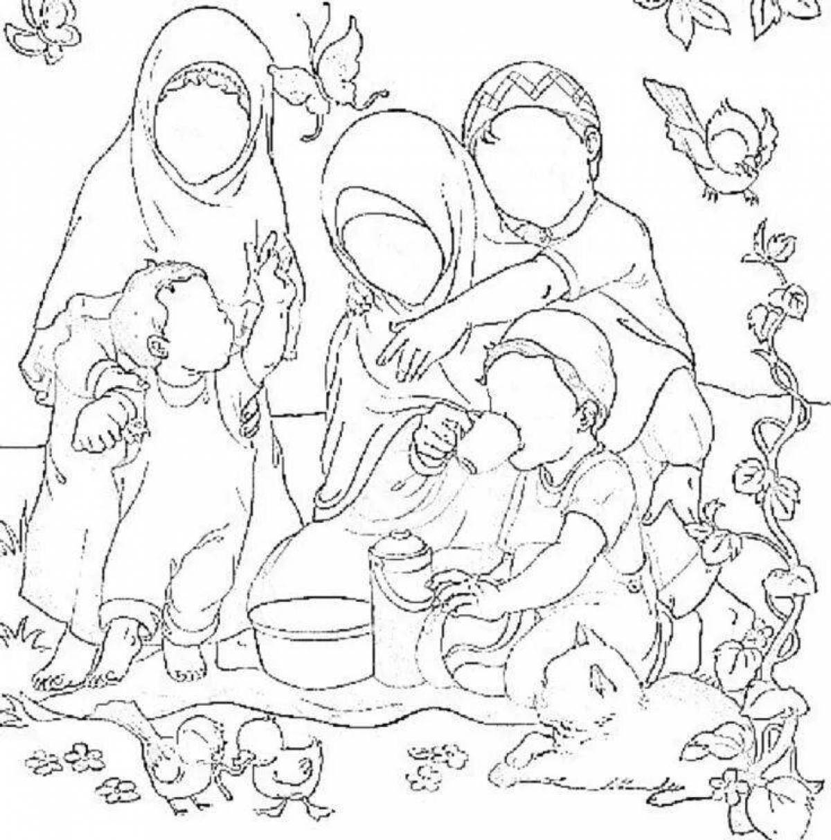 Раскраска Ислам для детей