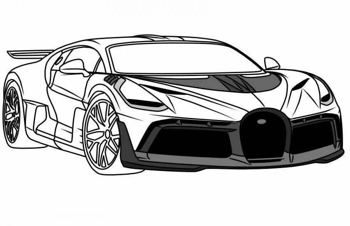 Как нарисовать bugatti diva