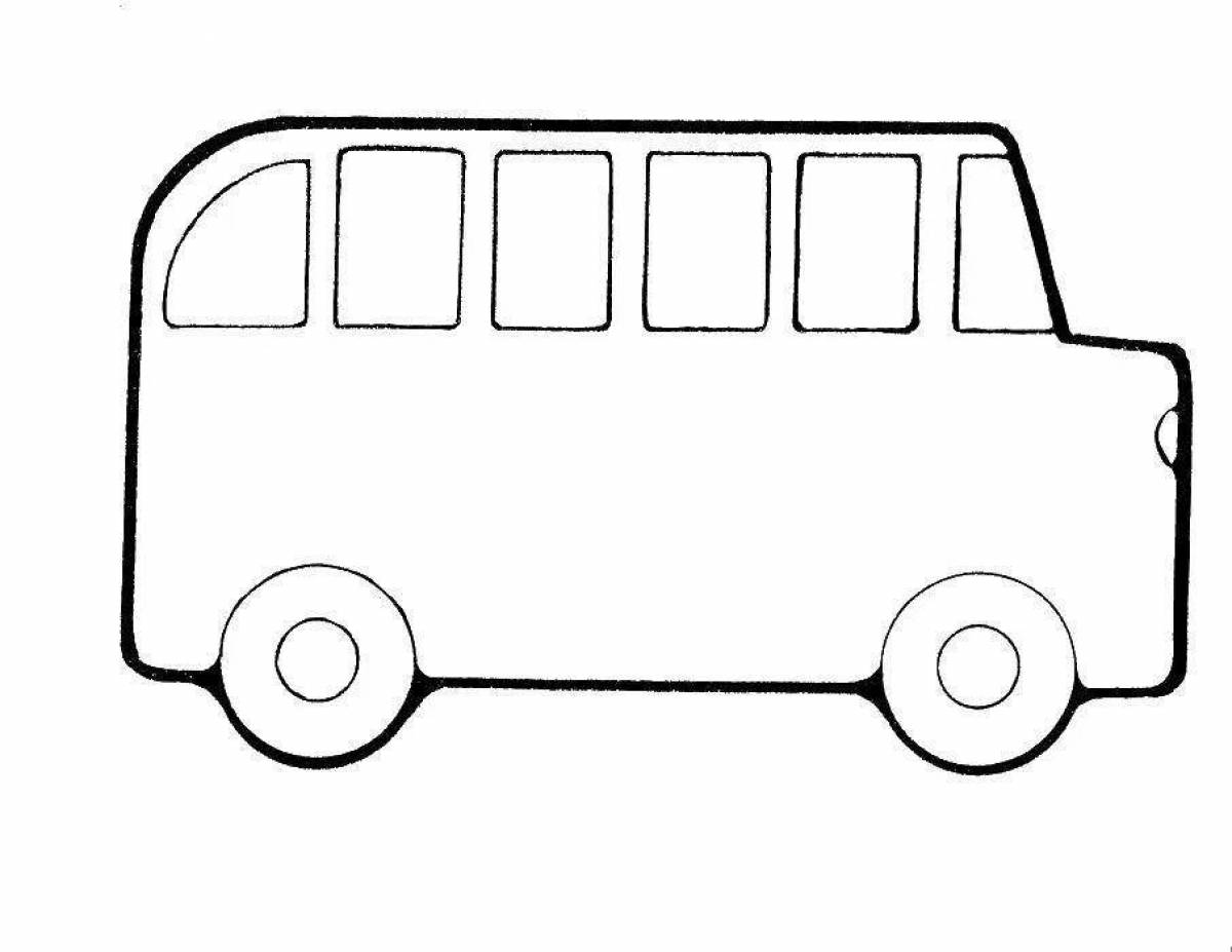 Автобус раскраска для детей