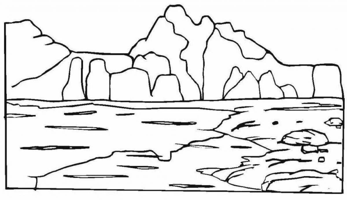 Рисунок реки озера или моря. Раскраска пейзаж. Пейзаж контур. Раскраска природа горы. Раскраска пейзаж для детей.