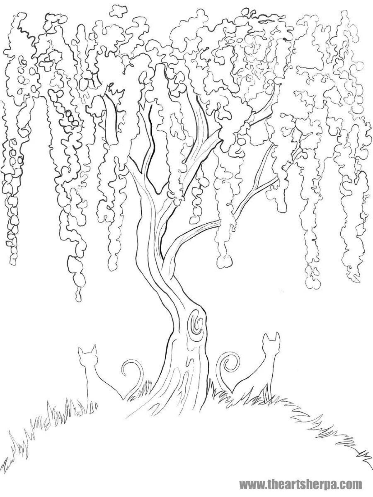 Vibrant willow coloring page