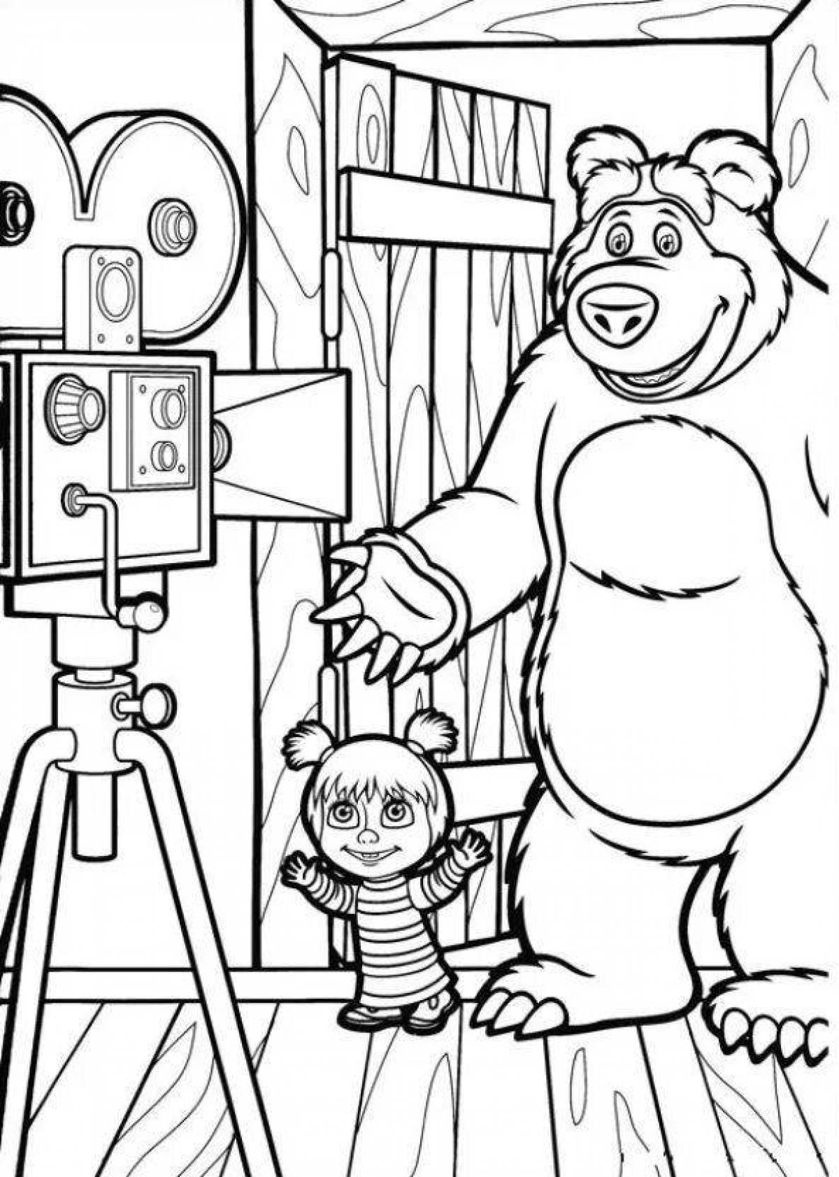 Magic bear coloring page