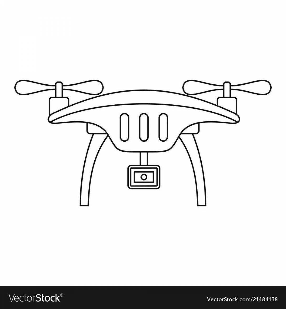 Quadcopter coloring page