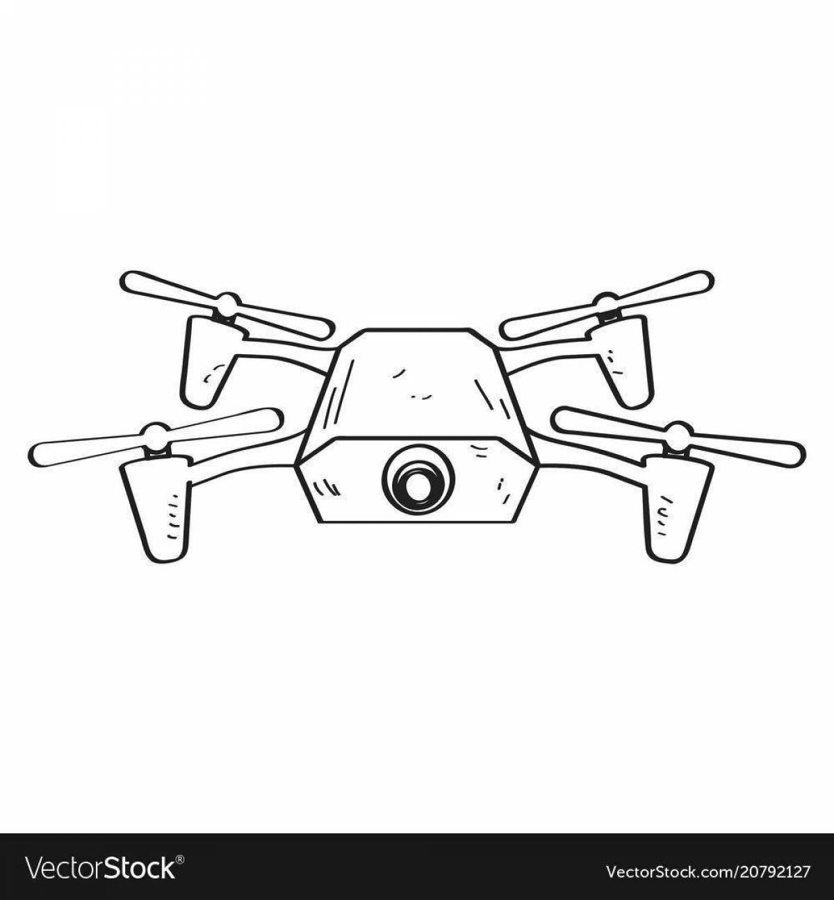 Intriguing quadcopter coloring page