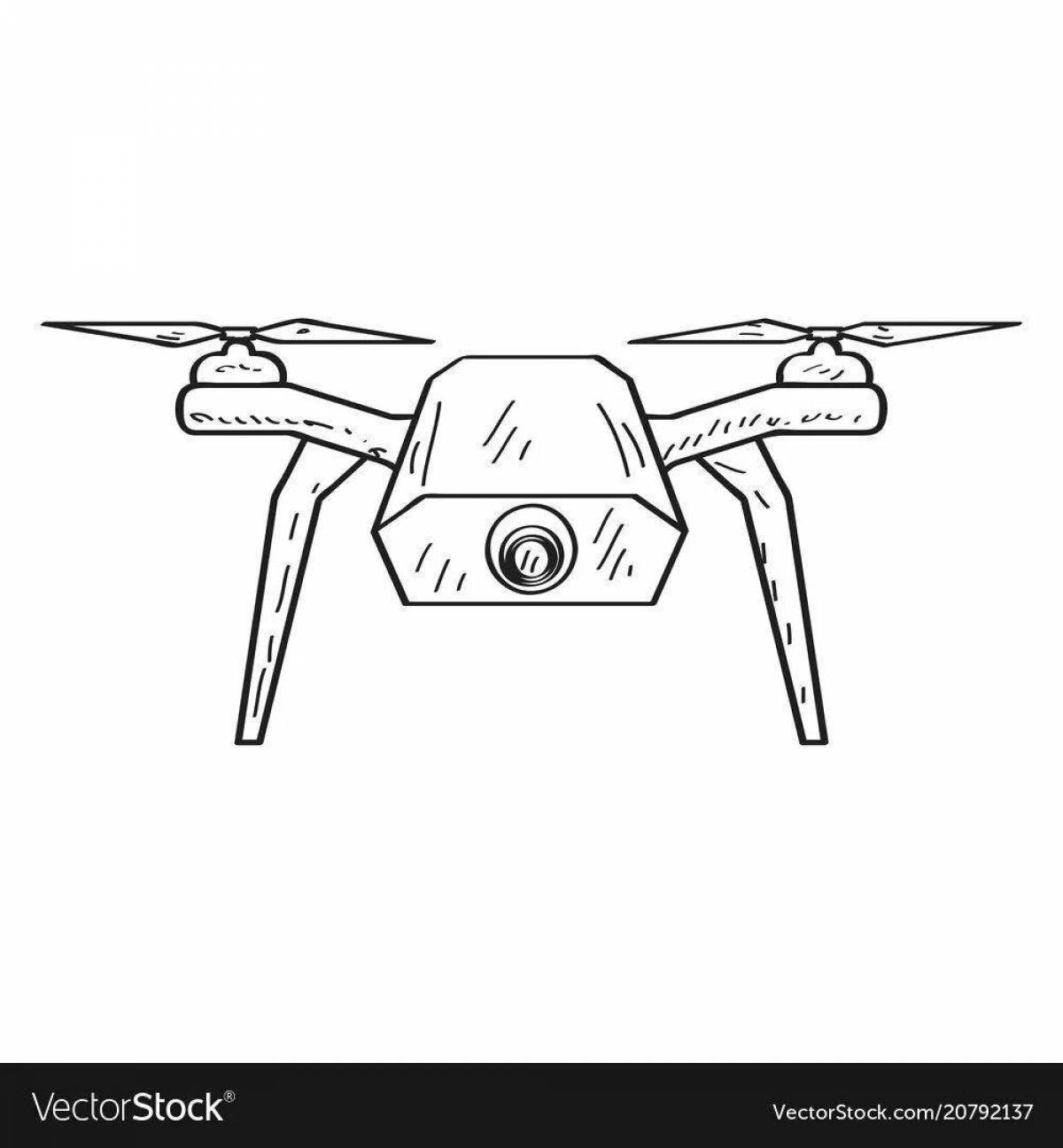 Amazing quadcopter coloring page