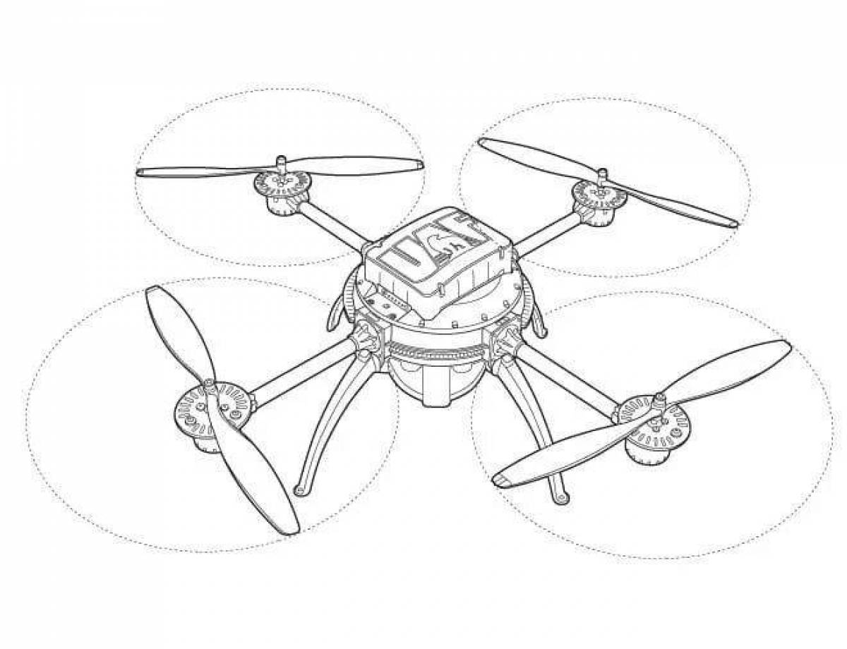 Wonderful quadcopter coloring book
