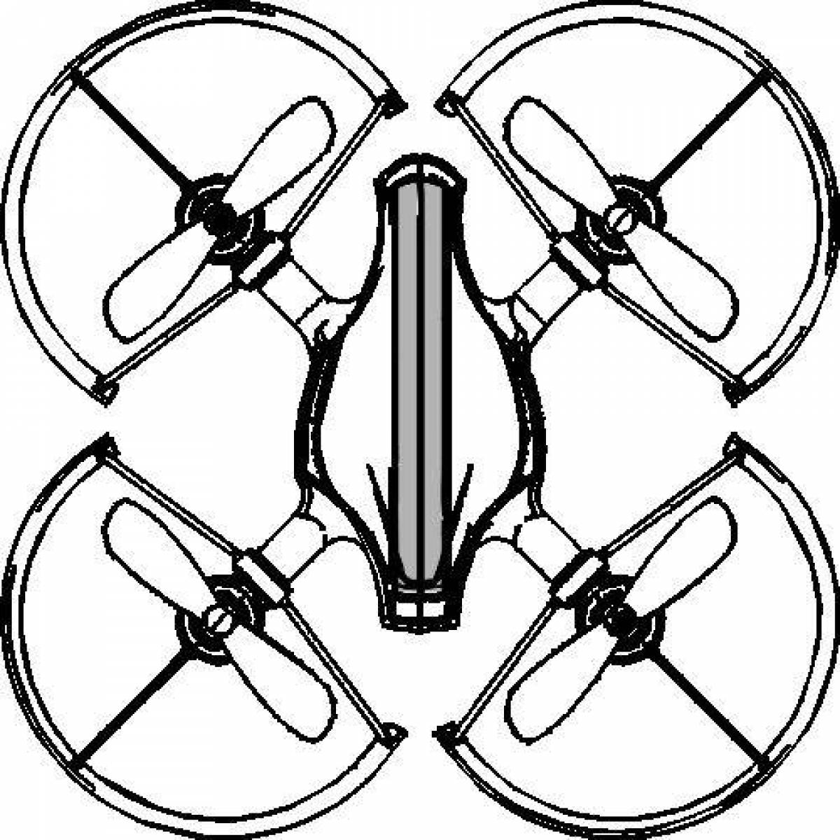 Awesome quadcopter coloring page