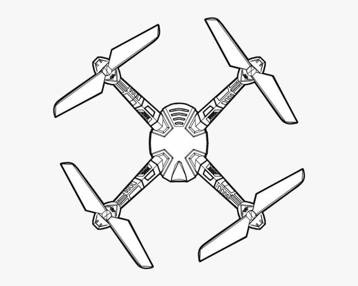 Coloring book gorgeous quadcopter