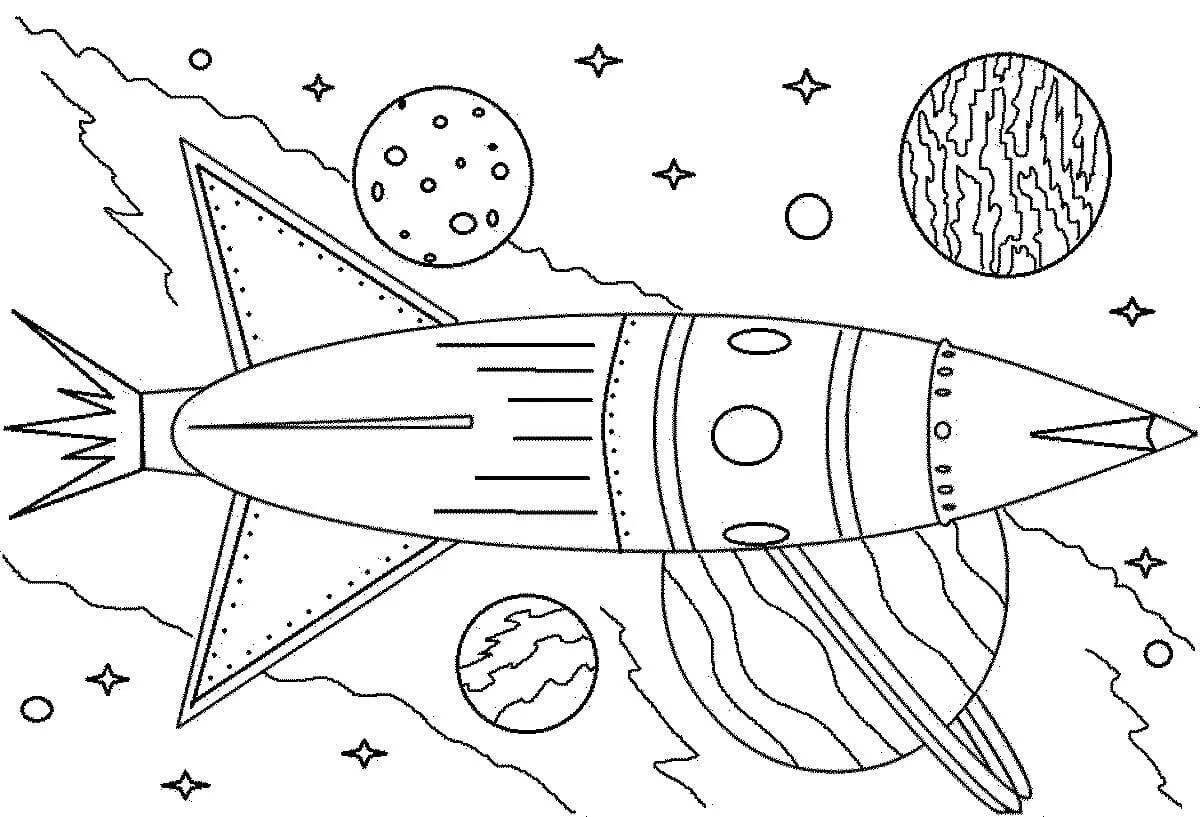 Awesome space coloring book
