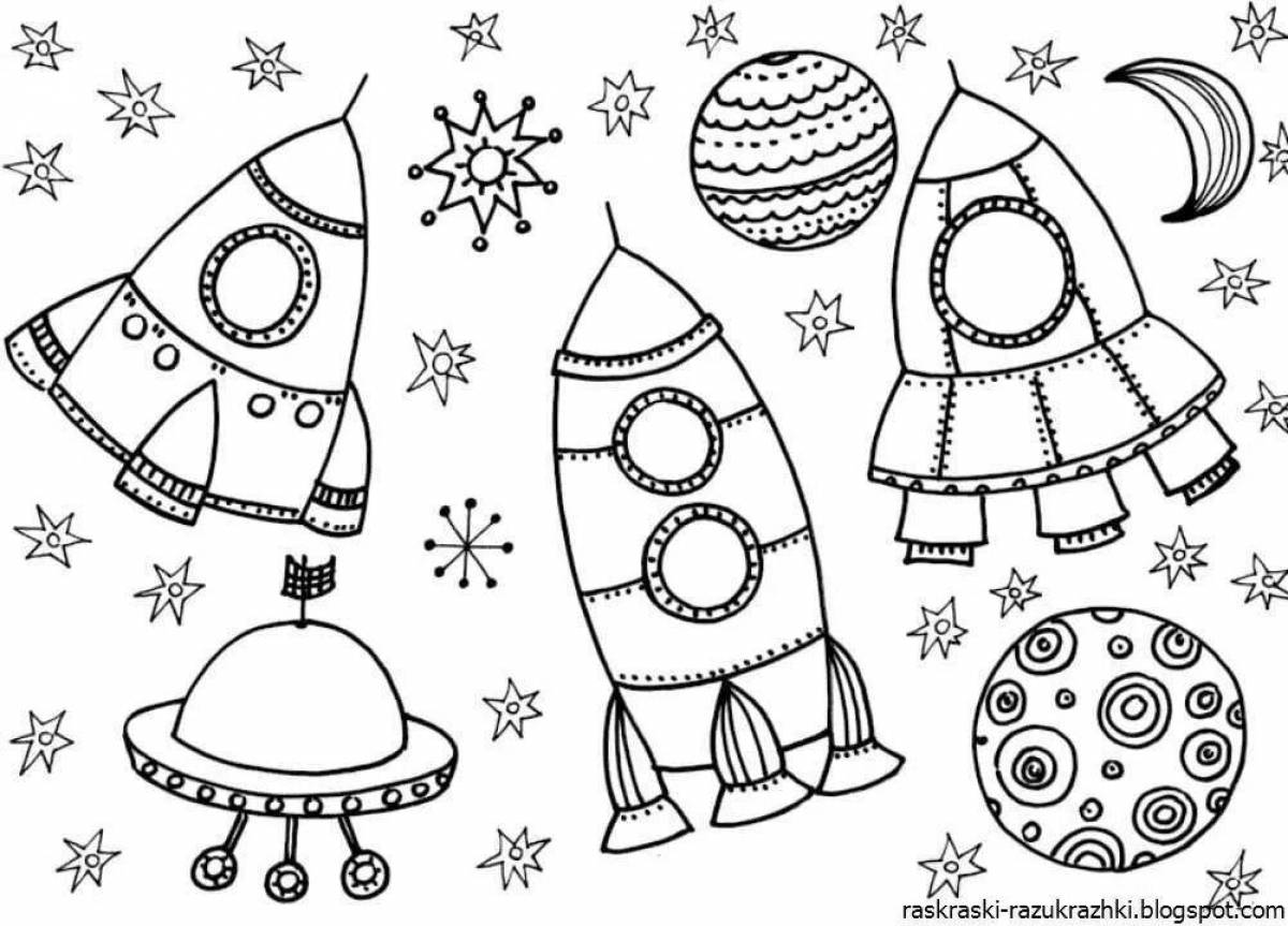 Incredible space coloring book