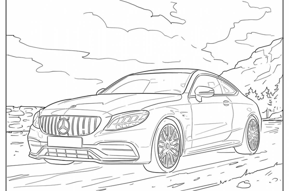 Colouring shiny mercedes amg