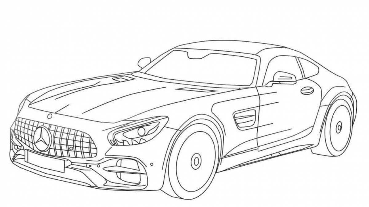 Amazing mercedes amg coloring book