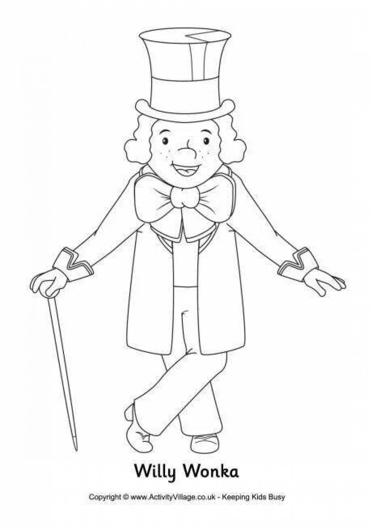 Gorgeous willy wonka coloring book