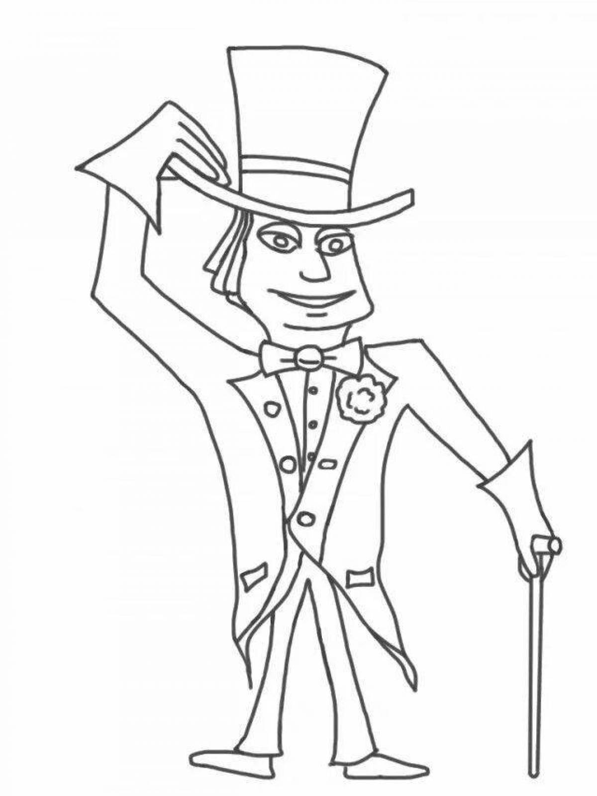 Fabulous Willy Wonka coloring book