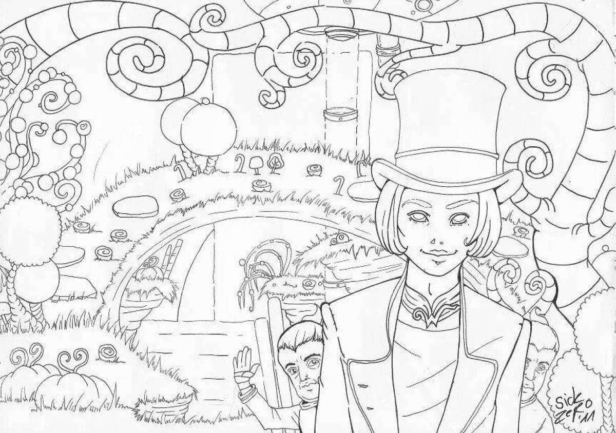 Outstanding Willy Wonka Coloring Page