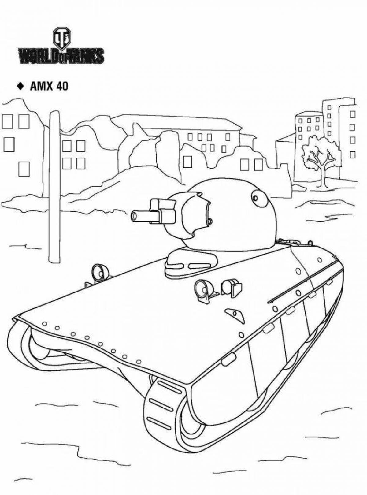 Яркая раскраска world of tanks