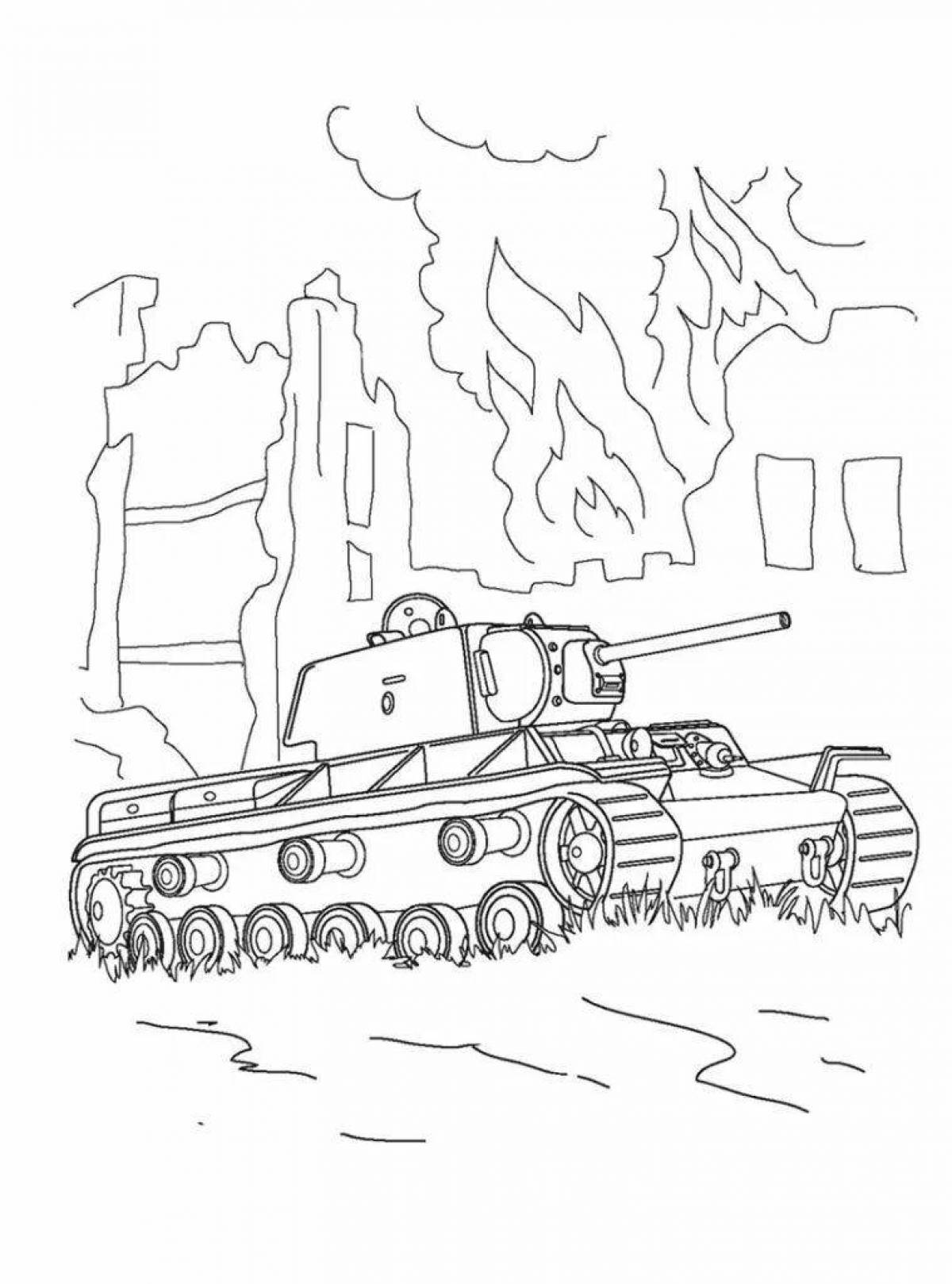 Animated coloring world of tanks