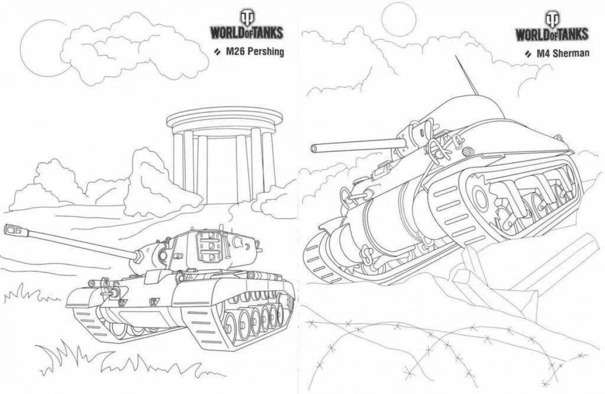 Wonderful world of tanks coloring