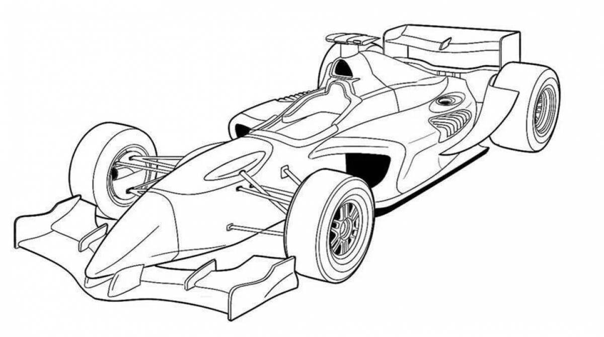 Coloring page nice car race