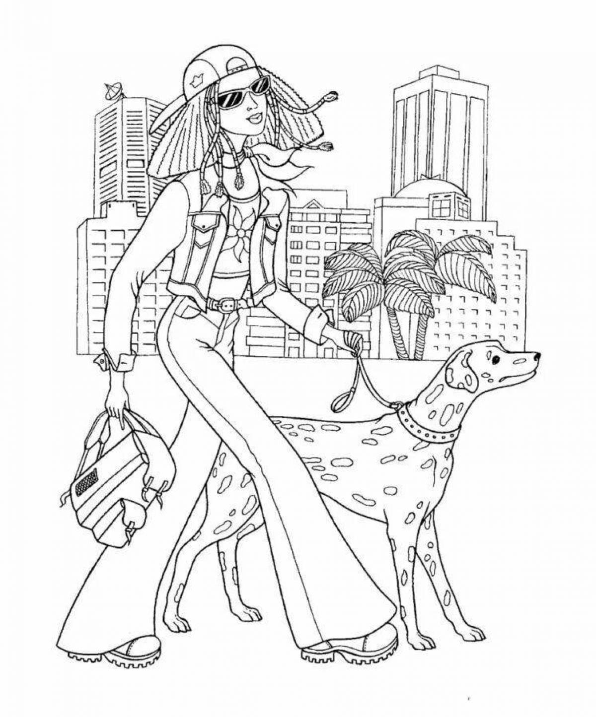 Innovative 2022 fashion coloring page