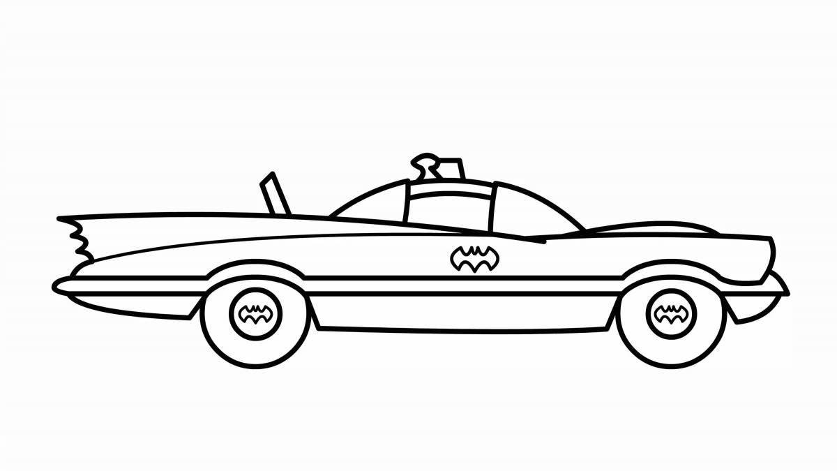 Coloring page dazzling flying car