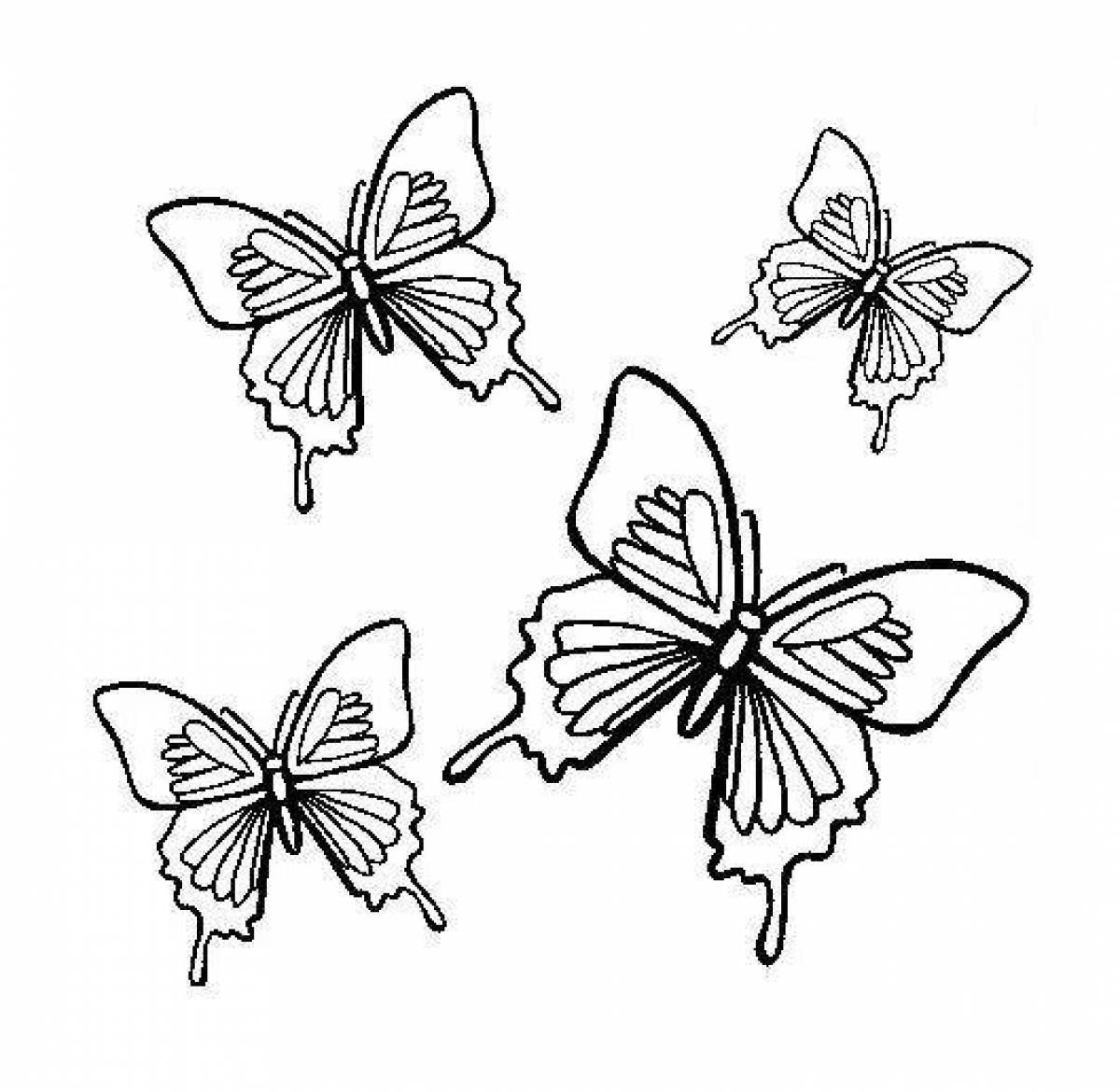 Shining Butterfly Coloring Pages
