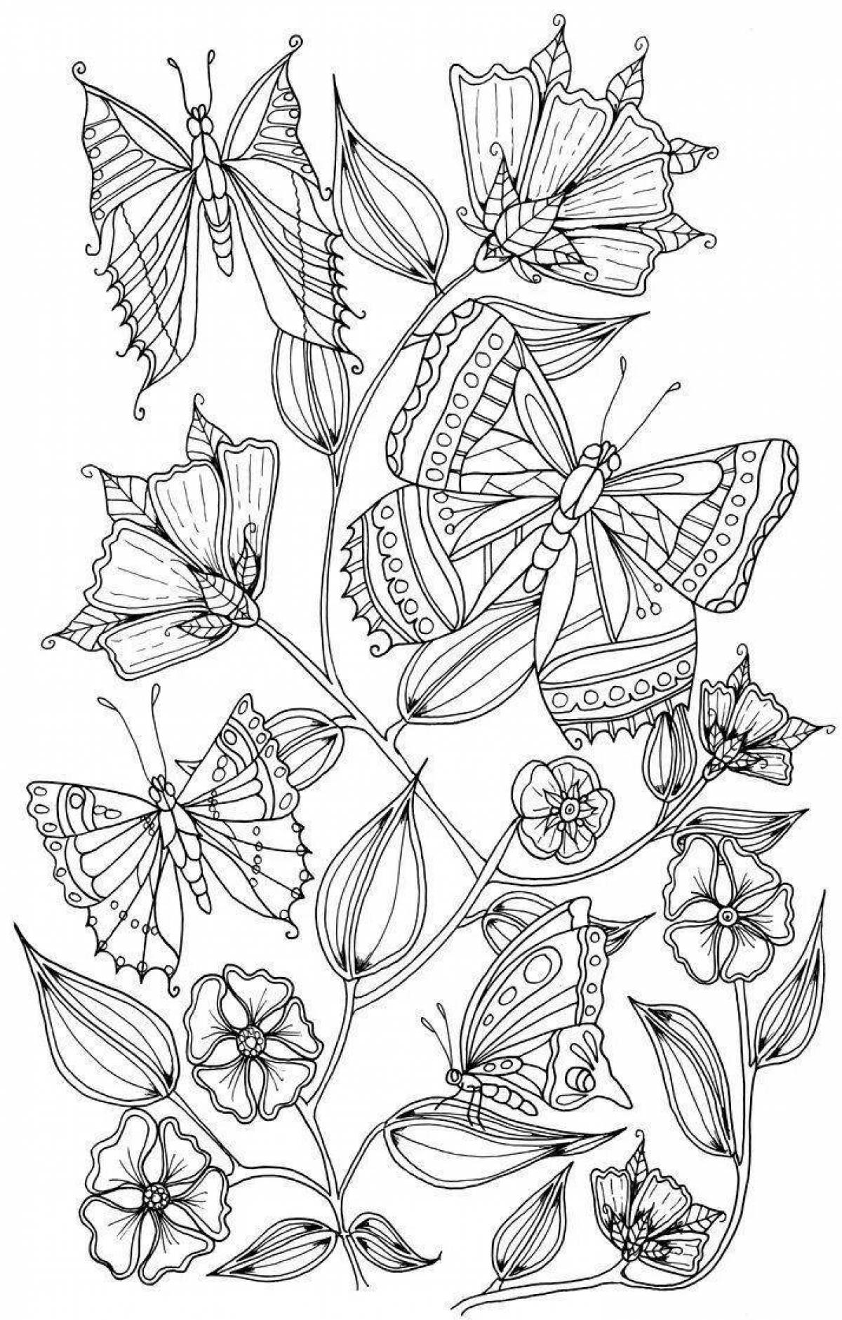 Изысканные раскраски бабочек