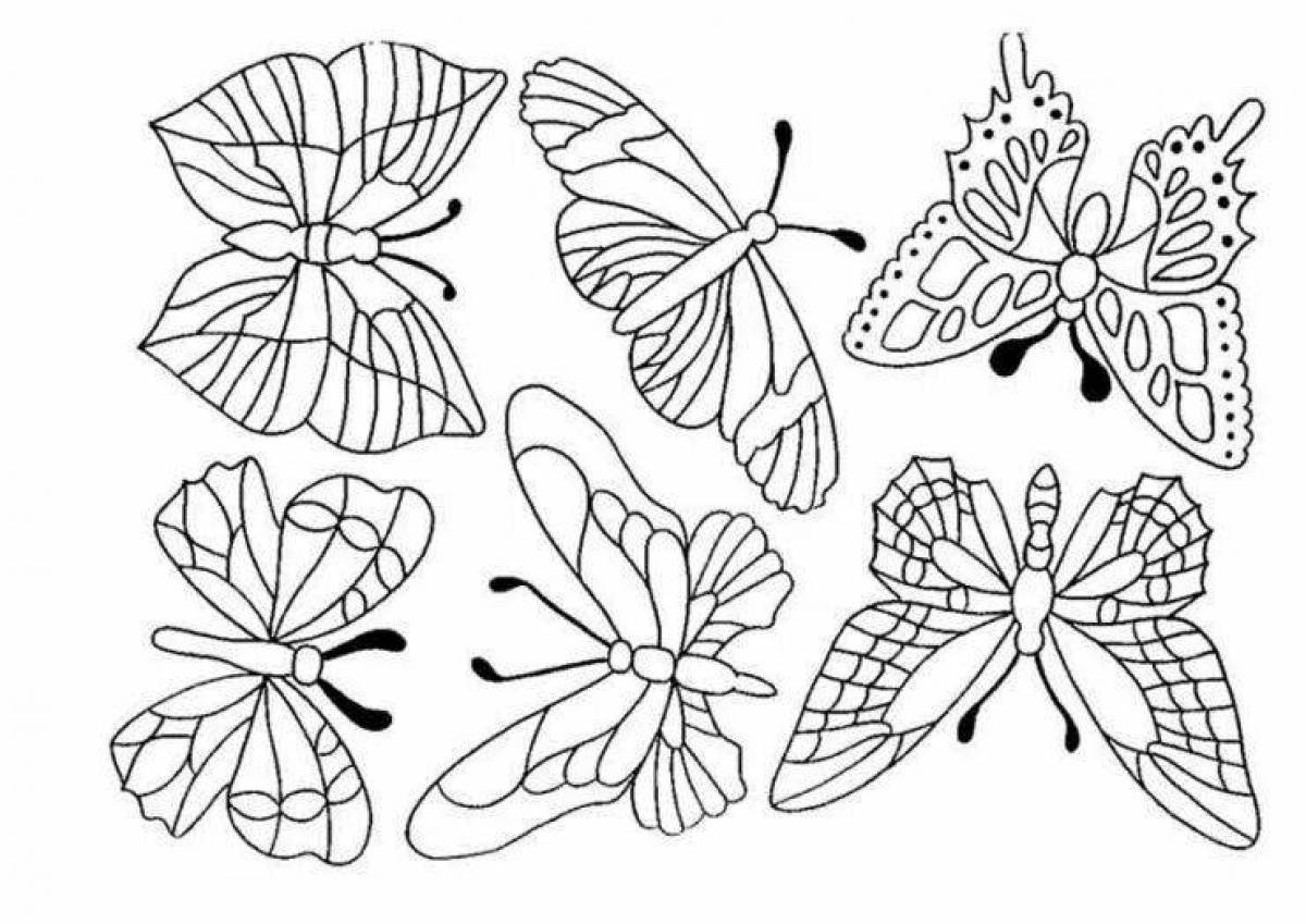 Dazzling butterfly coloring pages