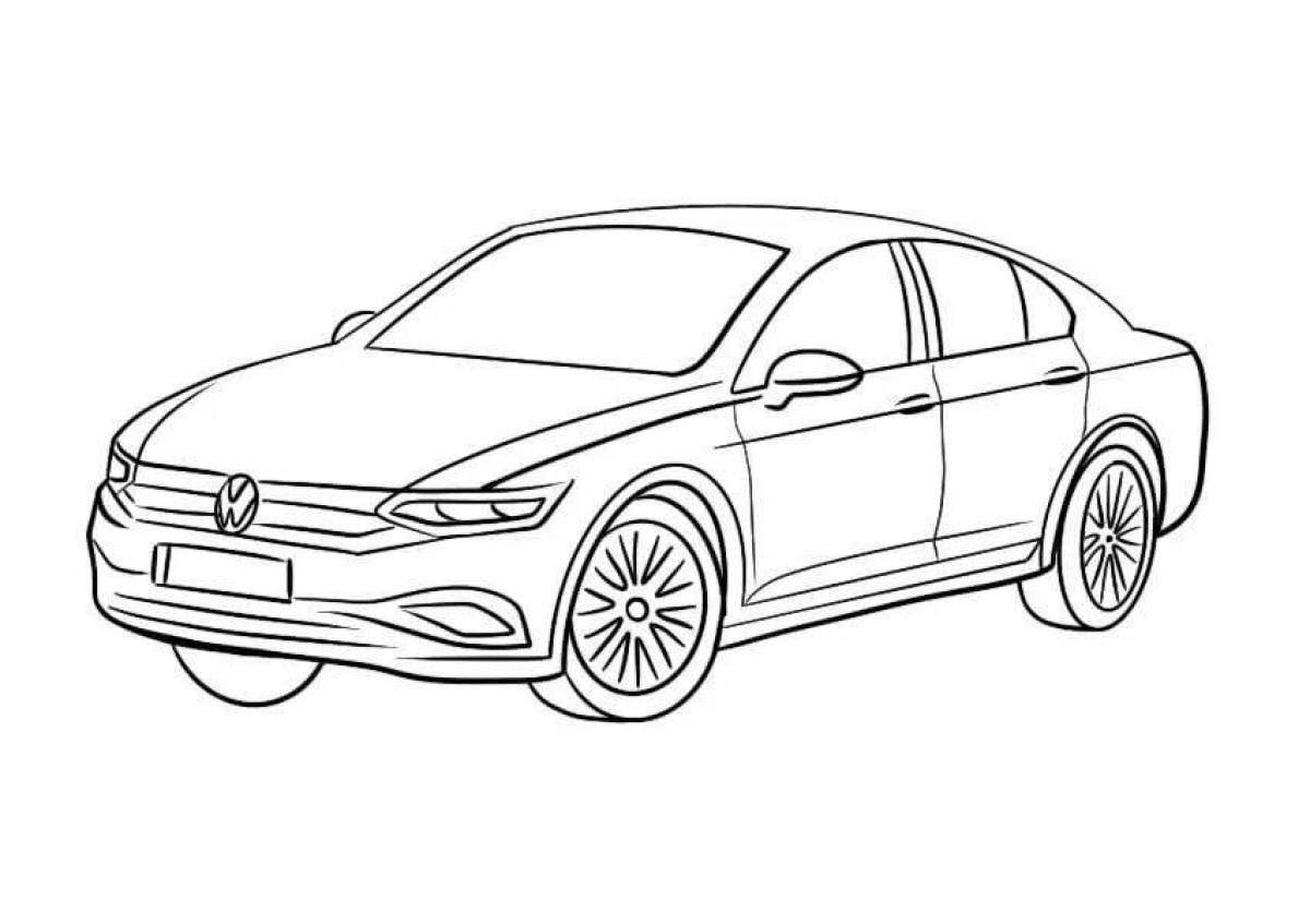 Fabulous volkswagen polo coloring page