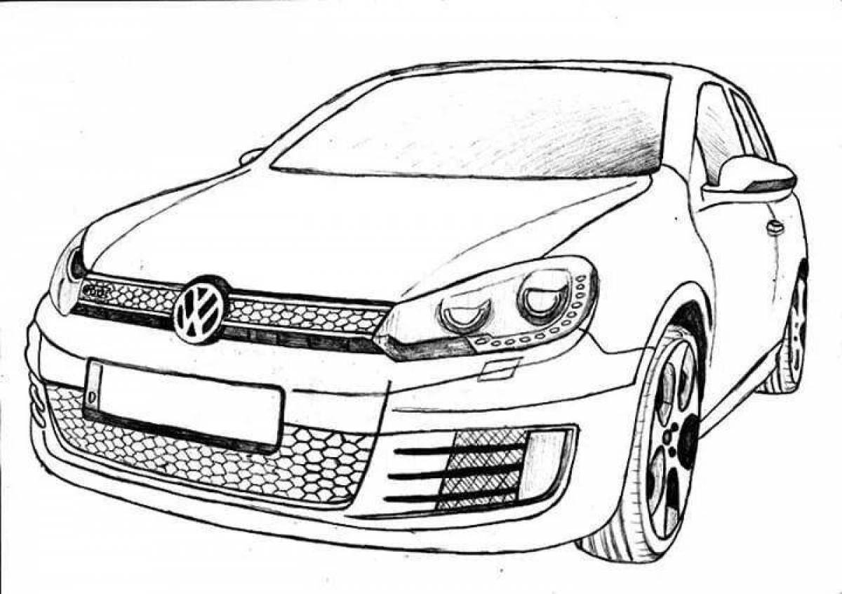 Gorgeous volkswagen polo coloring book