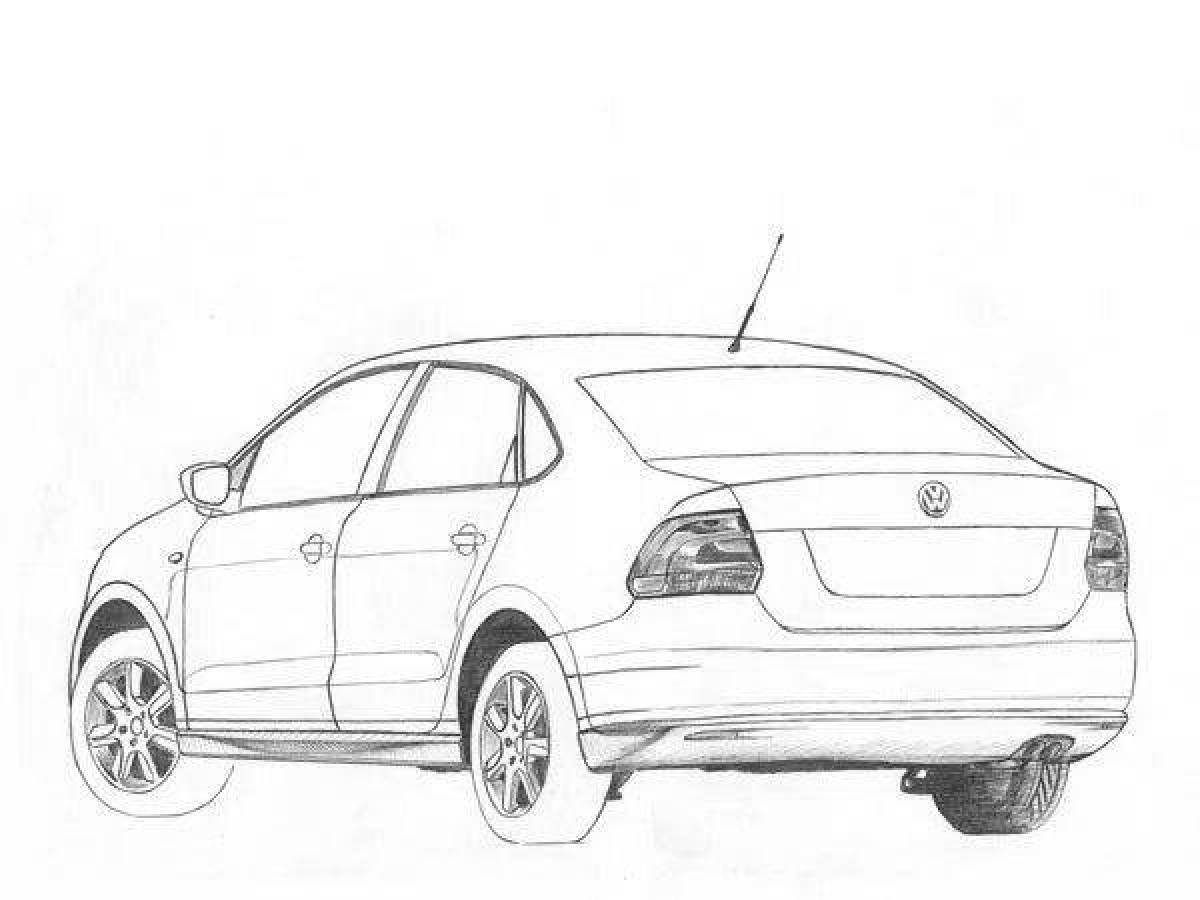 Wonderful volkswagen polo coloring book