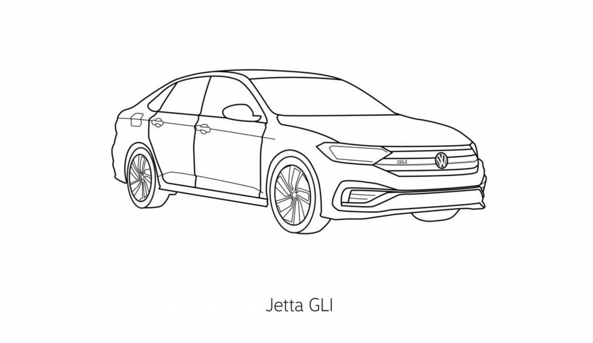Coloring page fashionable volkswagen polo
