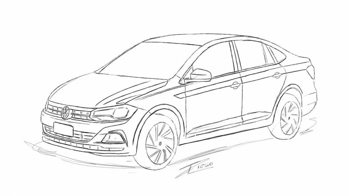 Cool coloring volkswagen polo