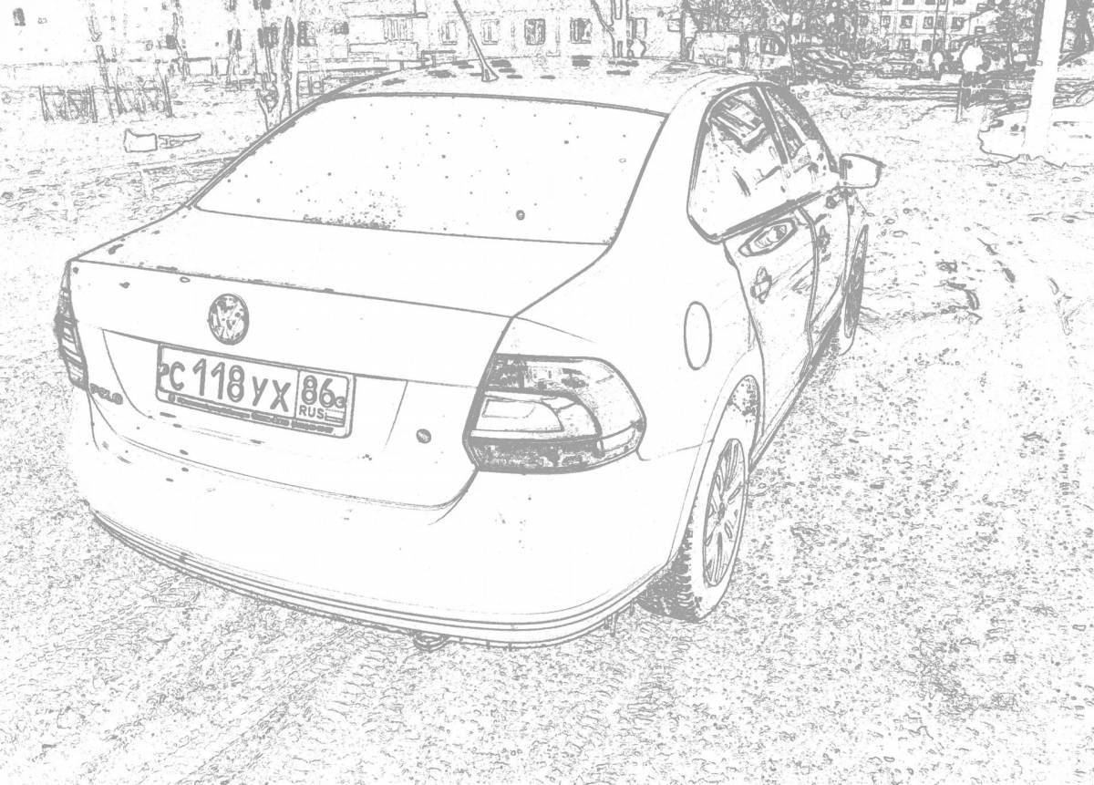 Cool volkswagen polo coloring book