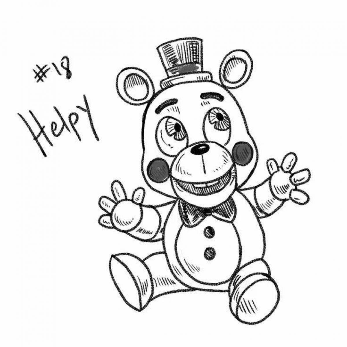 Fnaf 6 amazing coloring page