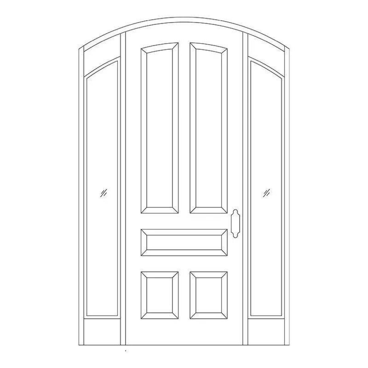 Shiny door coloring pages