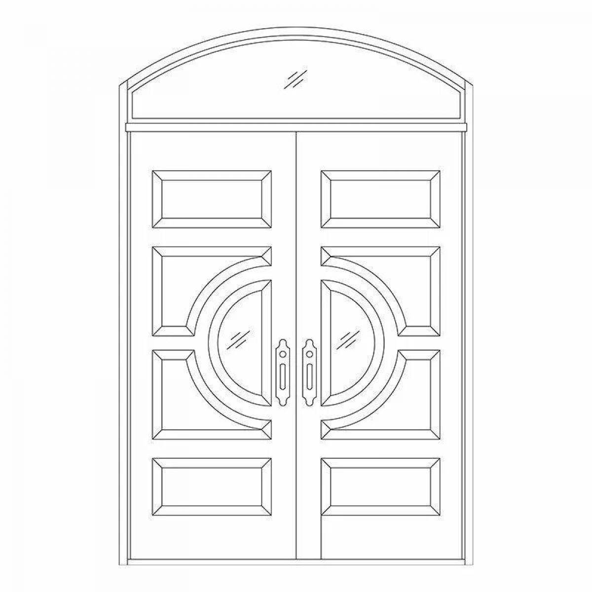 Glitter door coloring pages