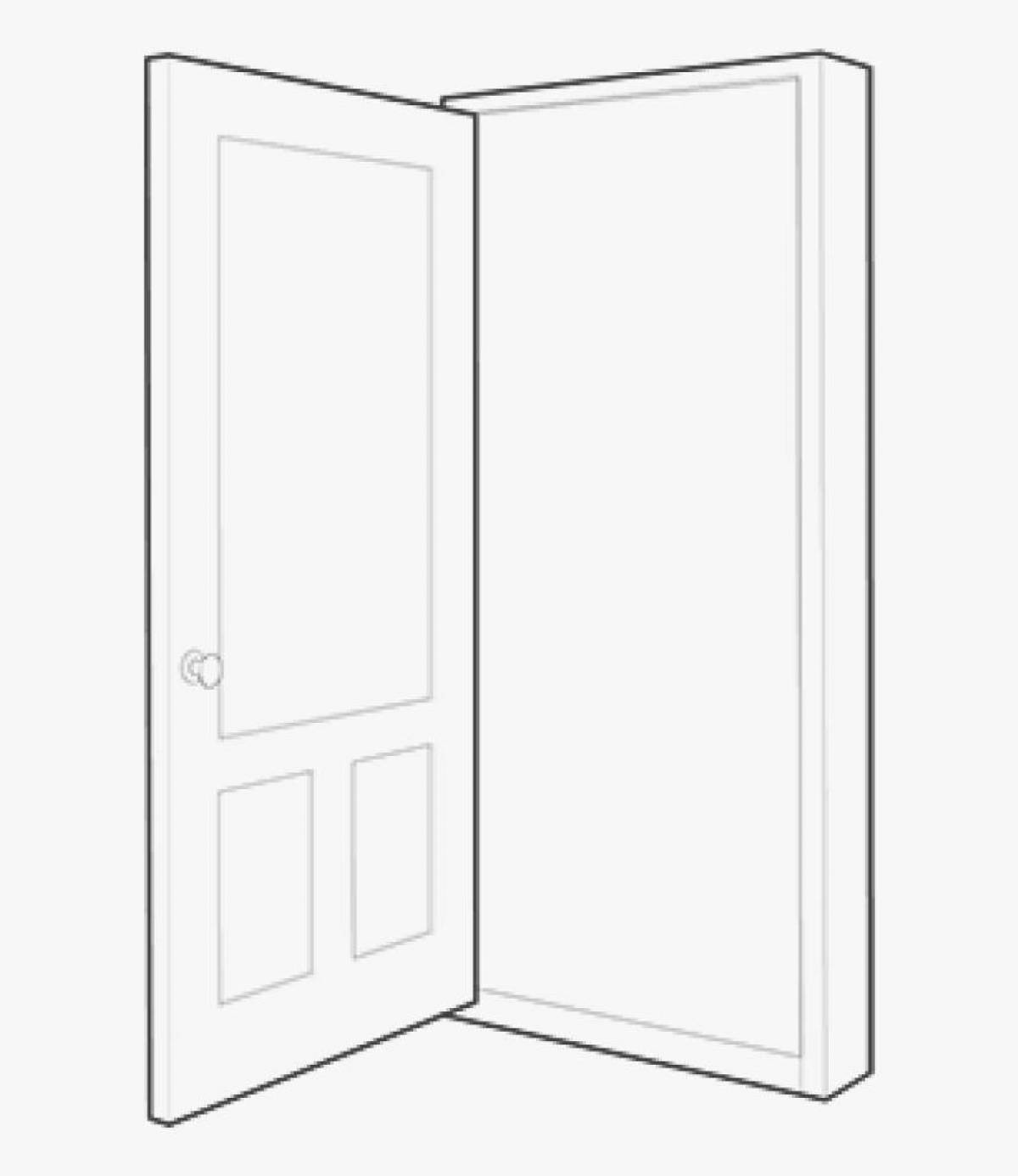 Sparkly door coloring pages