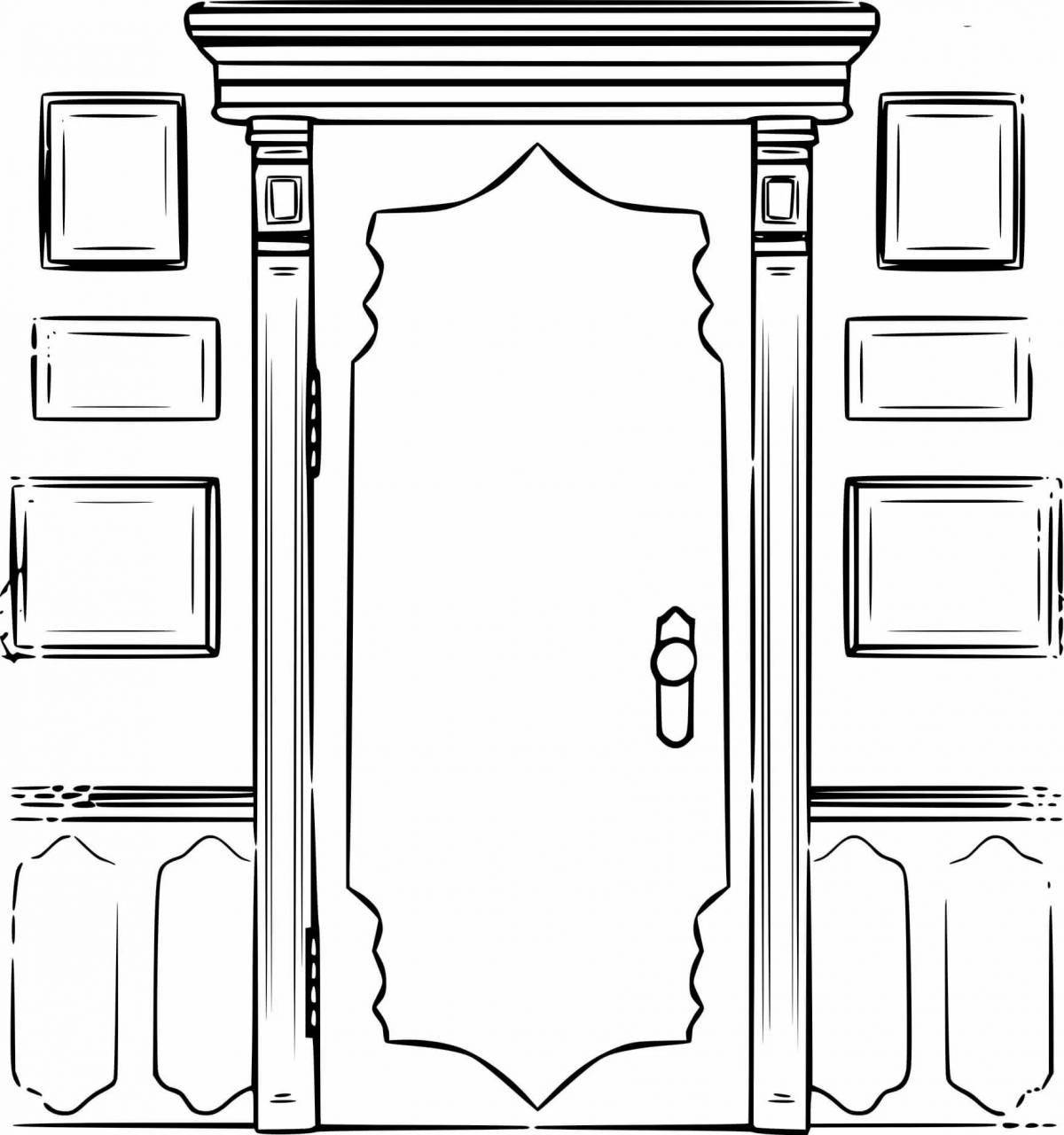 Luxury door coloring pages
