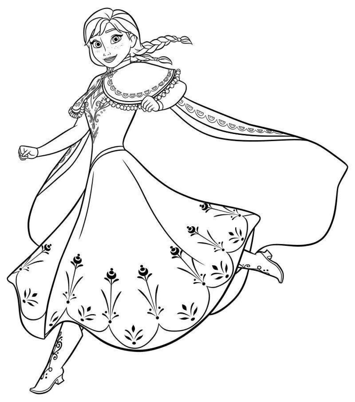 Coloring princess anna by luck