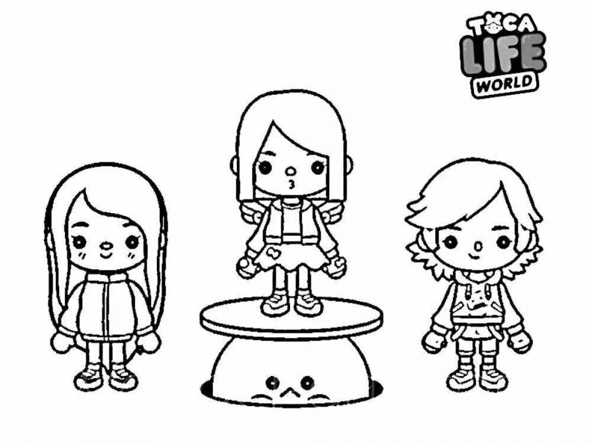Фото Color-frenzy toka boca doll coloring page