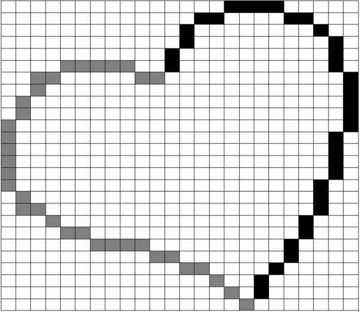 Как нарисовать сердечко по клеточкам 365 дней