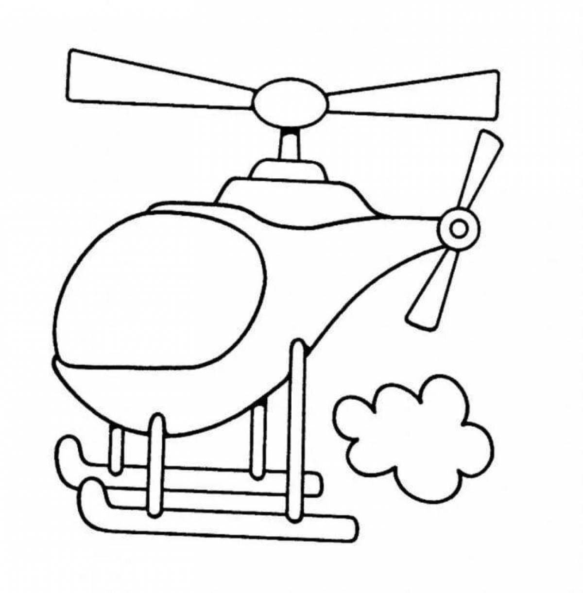 Color-filled transport 2 junior group coloring page
