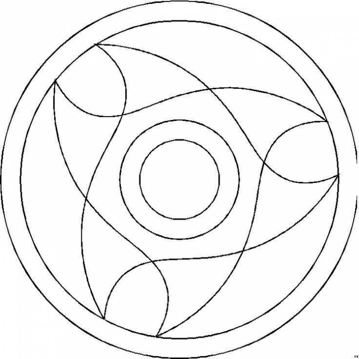 Amazing coloring circle spiral