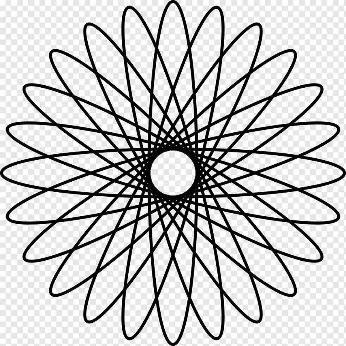 Coloring page gorgeous spiral in a circle