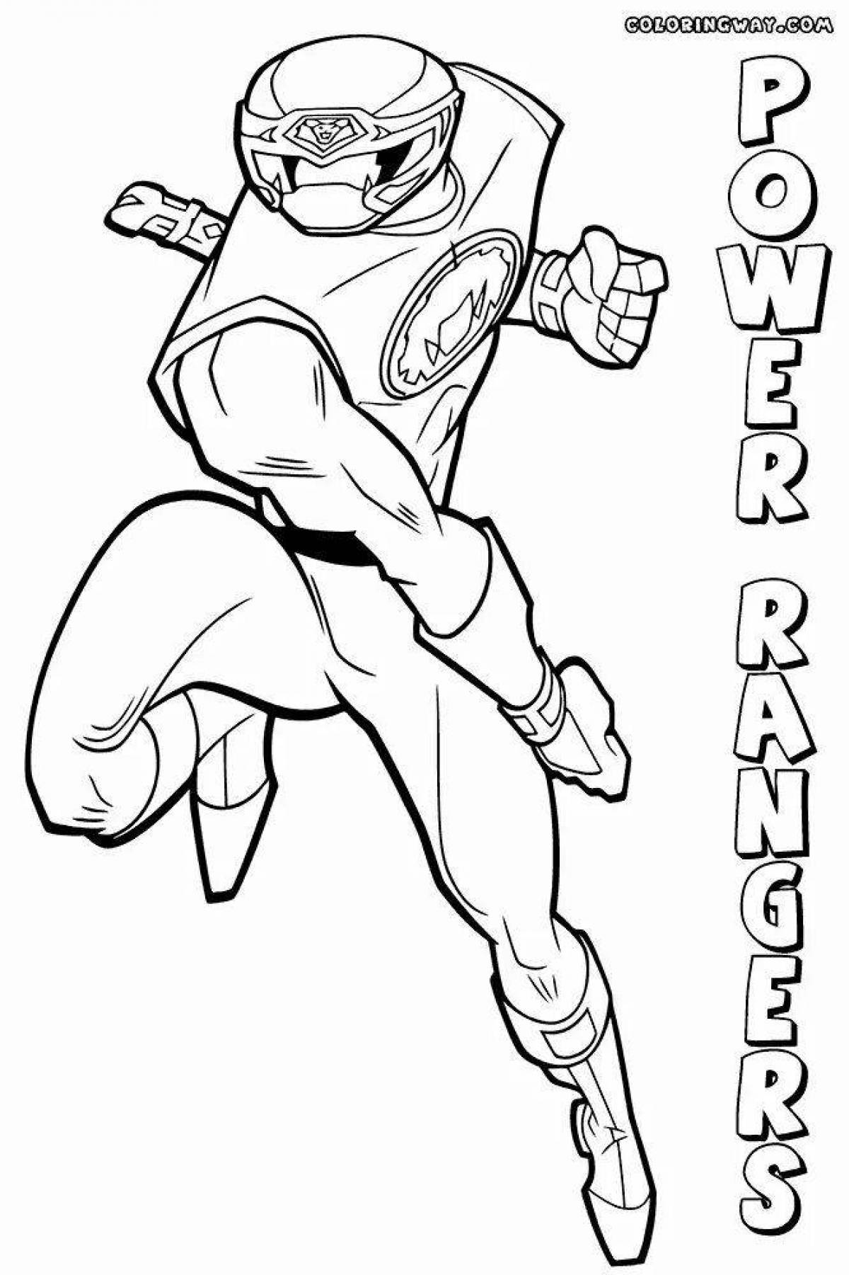 Impressive power rangers ninja storm coloring pages