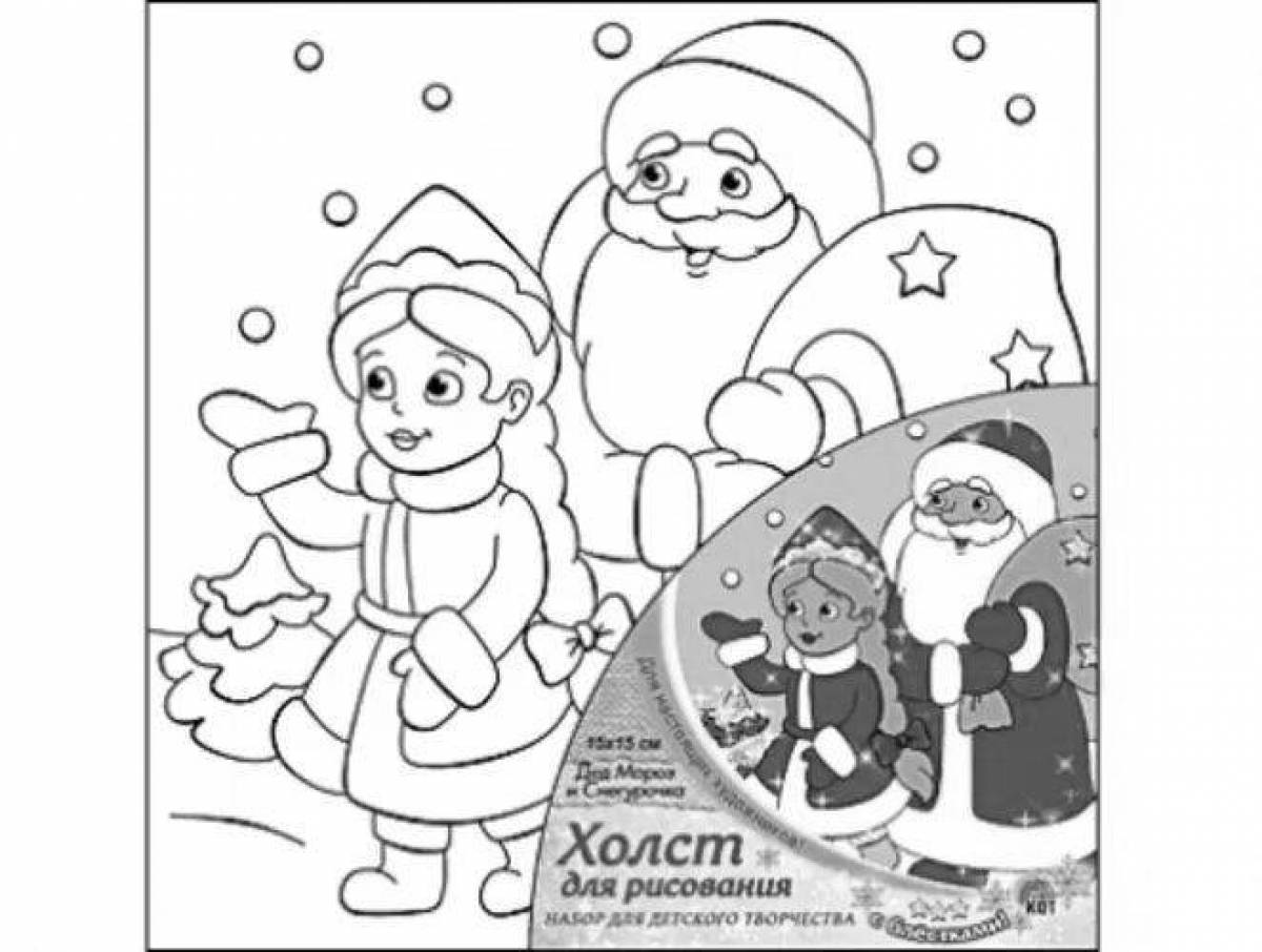 Charming santa claus coloring by numbers