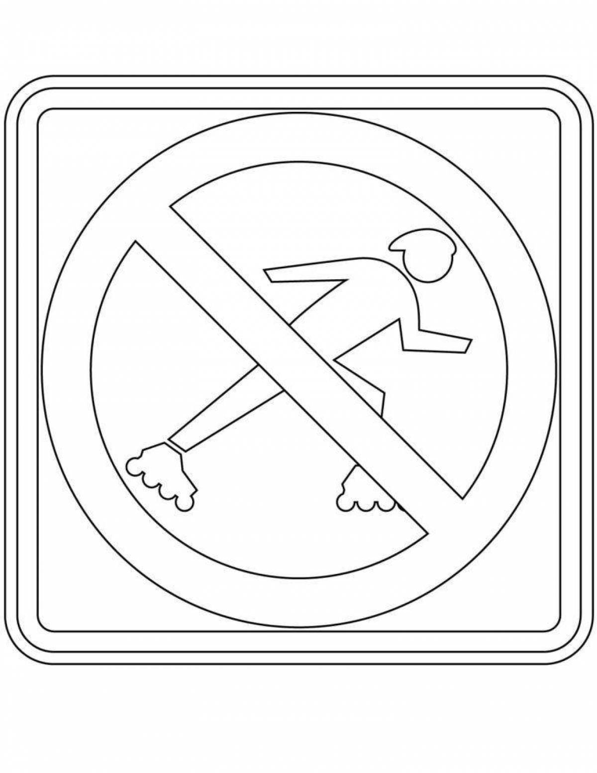 Traffic Sign Coloring Page Grade 2