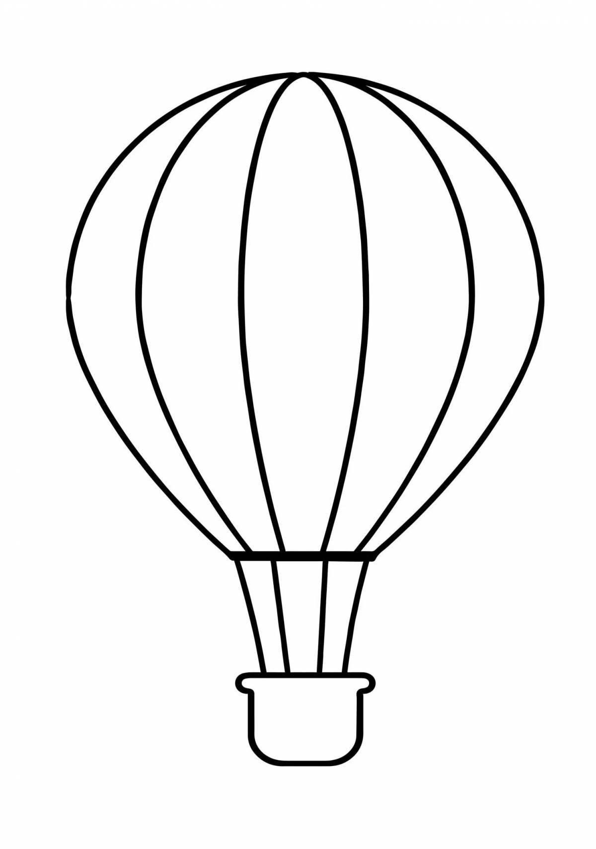 Gorgeous balloon with basket coloring book for kids